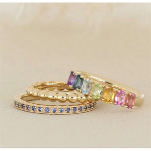 Mads Z - Poetry Rainbow ring i 14kt. guld 1544054 